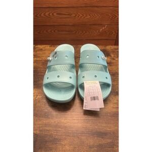 Crocs Classic Sandal Light Blue Mens 13 Two Strap Slide 206761-4SS New